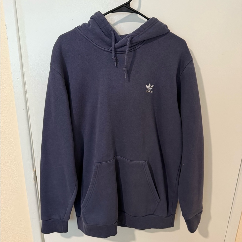 Adidas Blue Pullover Hoodie Sweatshirt